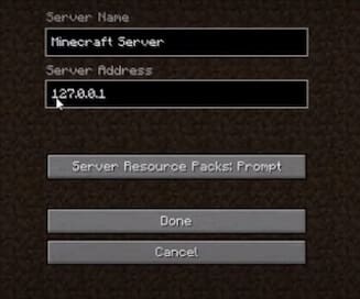 Join your Minecraft server step 2