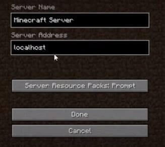 Join your Minecraft server step 1